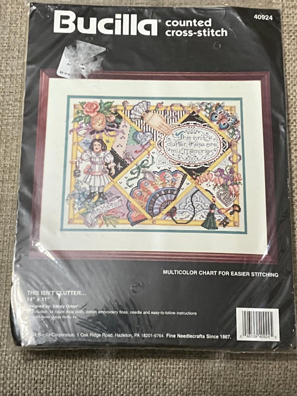 Bucilla Counted Cross Stitch Kit 40924 This Isn’t Clutter These Are My Memories